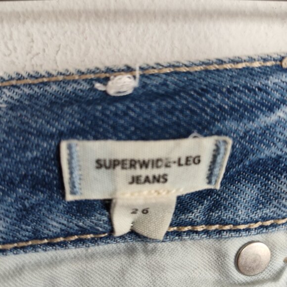 Ladies SZ 26 Madewell Superwide-Leg Ashbury Wash Jean - Picture 5 of 5